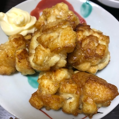 片栗粉で作りました！本物の唐揚げみたいになってびっくりしました！笑
おいしかったです^_^